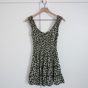 Urban Outfitters Green Floral Mini Dress